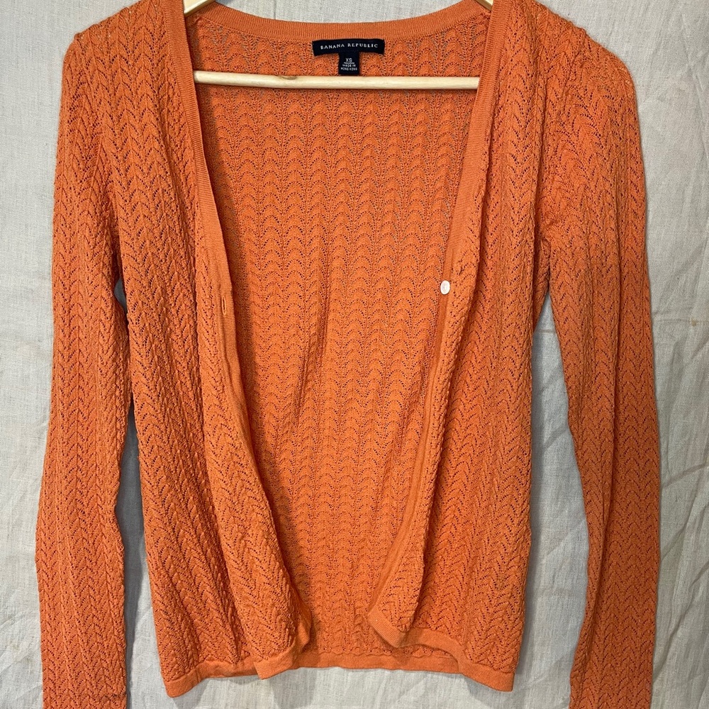 Banana Republic Orange Cardigan